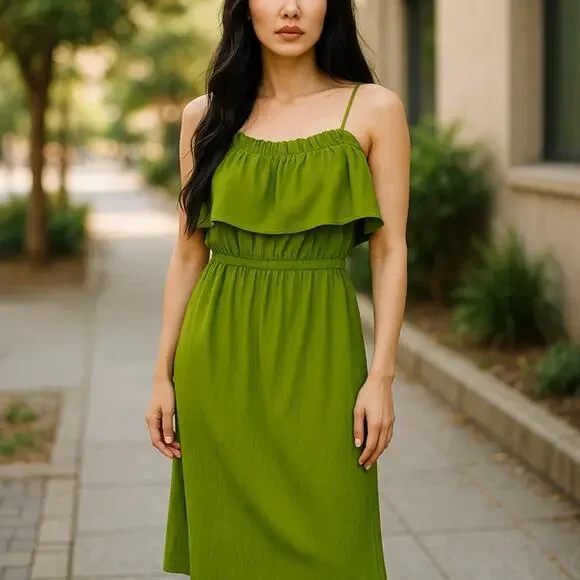 GREEN BANANA REPUBLIC DRES SIZE MEDIUM - Picture 1 of 4